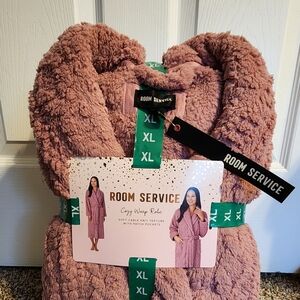 Women's Room Service Cozy Wrap Robe in Pink Size XL